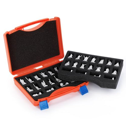 Miniature Storage Carrying Figure Case, 36 Slot Hard Shell Figurine Minature Carrying Case with 2 Foam Layer, Miniature Storage Case Compatible with Warhammer 40k, Dungeons & Dragons and More