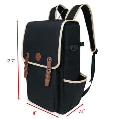 ENHANCE Designer Edition DnD Backpack - Stylish RPG Backpack for Dungeons and Dragons - Travel DnD Bag fits 4 Books and Binder with Miniature Storage, Map Holder, Comfortable Shoulder Straps (Black) - color: Black