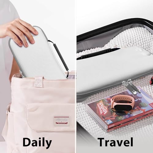 RAVEtone Travel Carrying Case Compatible with Nintendo Switch 2 Model 2025, Ultra Slim Premium EVA Portable Hard Shell Pouch Waterproof Game Bag with 16 Game Cartridge Accessories (Gray) - color: Gray, style: Slim