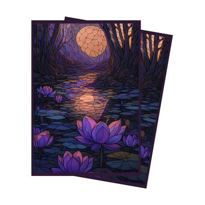 Stained Glass Black Mana - MTG Card Sleeves, 104ct, Standard Size | Perfect for Double Sleeving, Smudge Resistant Matte Back, Standard 66x92mm - Compatible with Magic The Gathering & TCG Cards - color: Black Mana