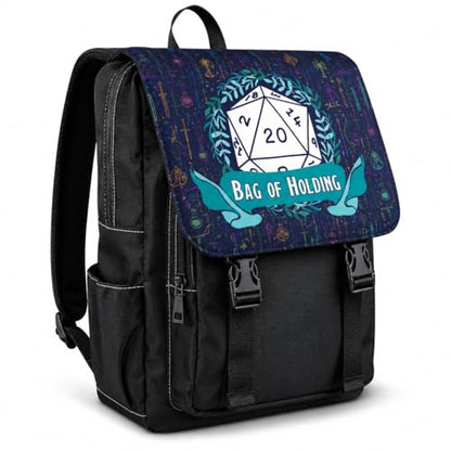 DND Backpack | Bag of Holding Tabletop RPG Travel Backpack for D&D Players & Dungeon Masters | Dice Storage, Laptop & Book Bag for School, Work, TTRPG, Board Game & Fantasy Gaming Gear Accessories