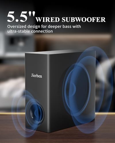2.1 Dolby Atmos Soundbar with Subwoofer for Smart TV, Dolby Atmos Sound Bar for TV, Surround Sound System for TV, 150W TV Speakers for Smart TV, Bluetooth eARC/Opt/AUX