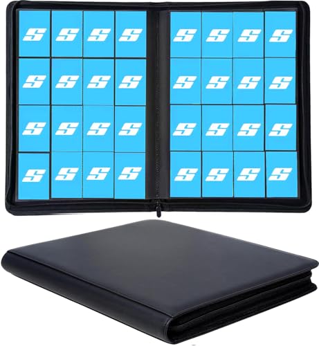 16 Pocket Card Binder, Ringless Zip Trading Card Binder, 1000+ Double Sided Pocket PU Collection Binder, Collector Album, Card Folder for MTG, TCG, Sports Cards - color: Black