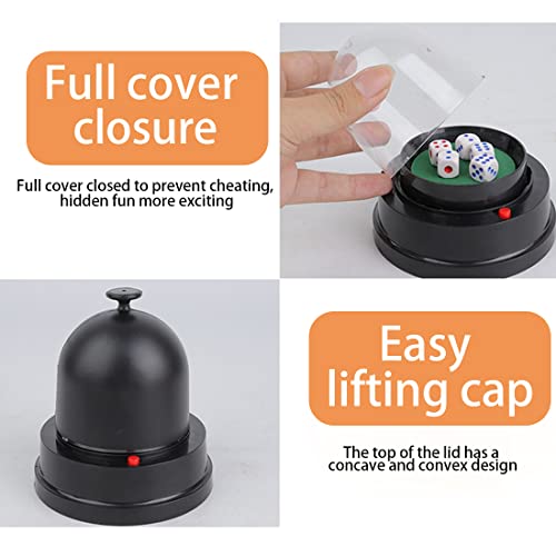Automatic Lucky Dice Roller Cup Set with 5 Dices for KTV Pub Bar Family Friends Party Games EK1883 - size: Medium