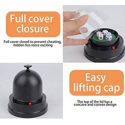 Automatic Lucky Dice Roller Cup Set with 5 Dices for KTV Pub Bar Family Friends Party Games EK1883 - size: Medium