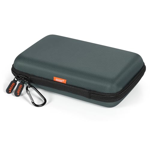 Shockproof Hard Shell Case,Large Electronic Organizer Carrying Case | for External Hard Drive, Power Bank, Charger, Battery, GPS, Cell Phone - Portable Storage Pouch Bag Travel Case - Grey Blue - color: Grey Blue