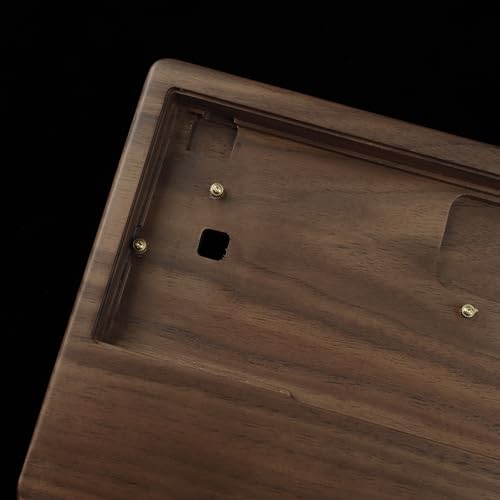 YMDK GH60 Walnut Wooden Case Wrist Rest 2 in 1 for 60% Mini Mechanical Gaming Keyboard Compatible Pok3r DZ60 YD60MQ XD64 - color: Walnut 2 in 1