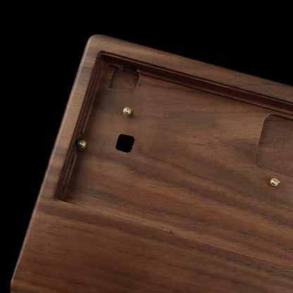 YMDK GH60 Walnut Wooden Case Wrist Rest 2 in 1 for 60% Mini Mechanical Gaming Keyboard Compatible Pok3r DZ60 YD60MQ XD64 - color: Walnut 2 in 1