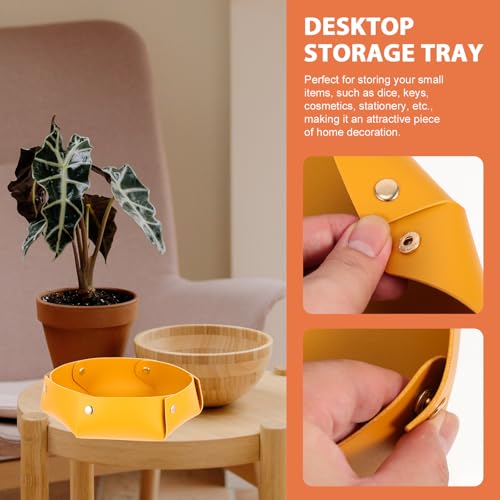 BESPORTBLE Foldable PU Dice Tray Large Capacity Portable Dice Storage Plate Lightweight Tabletop Organizer for RPG Games and Home Use