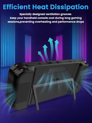 Oshmirian for My Arcade Atari Gamestation Go (2025) Silicone Grip Case – Shockproof Non-Slip Full Protective Cover, Anti-Scratch Drop Protection Gaming Console Case (Black