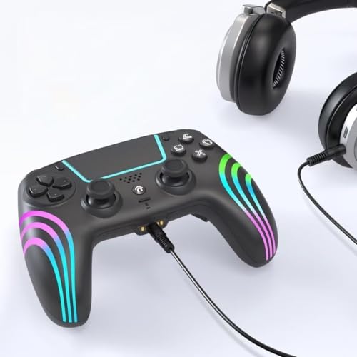 Anti Stick Drift Wireless Controller for PS5,Windows PC, BluetoothGaming Gamepad with Turbo Function, 6-Axis Gyro, Dual motor Vibration, Programmable Paddles, Touchpad, 3.5mm Headset Jack. - color: WHITE1