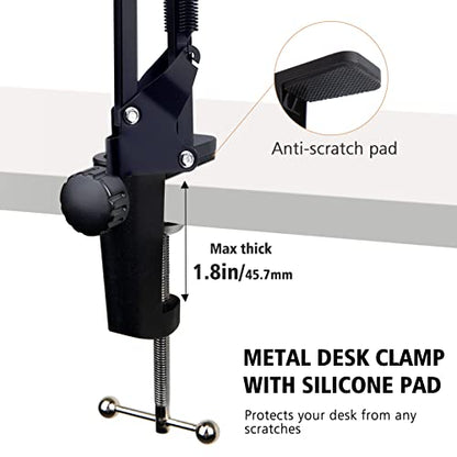 For Elgato Wave 3 Boom Arm Microphone Stand, Professional Mic Boom Arm Mic Stand Compatible with Elgato Wave:3 USB Condenser Microphone by SUNMON - color: Elgato Wave 3 Boom Arm