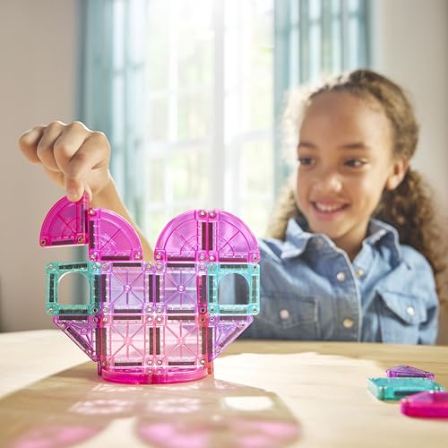 MAGNA-TILES microMAGS 26-Piece Heart to Heart Travel Set, The Original Magnetic Building Brand - style: Heart to Heart