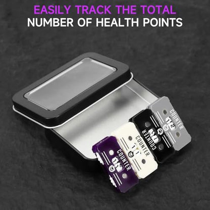 SIXPOINTS 4PCS Twin Digits Life Counters Health Tracker Compatible with Magic The Gathering Commander Deck, LCG/RPG/D&D/MTG/CCG/TCG Gaming Table Games - color: 4pcs Color Mixed-b)