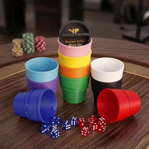 Dice Up! Deluxe, 60 x 16 mm Die Game Set, Liar’s Dice, Poker, Mexico, Farkle, Colorful, Durable, Sustainable, Party Game, Gift Idea, Travel Game, 10 Player - color: Deluxe