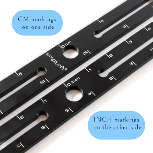 Stereo Array Spacing Microphone Mount with Ruled Markings - Holds 2 Mics - X-Y and ORTF Mic T-Bar Bracket, Fits 3/8" and 5/8" Mic Stands with Included Adapter (MIC-BAR-CLIP-MARK)