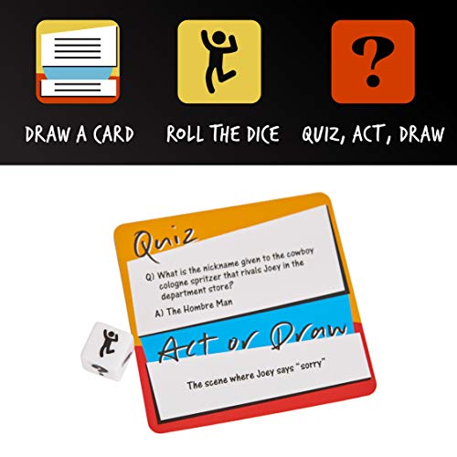 Paladone Friends TV Show Trivia - Act or Draw Game - Official Merchandise | For 2 or More Players, Includes Cards, Paper, Dice, and Timer