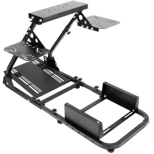 Dardoo Flight Racing Simulator Cockpit Adjustable Fit for Logitech G923 G Saitek, for Thrustmaster T80 T150 HOTAS Warthog, Game Mount Without Wheel, Shifter,Seat and Pedal