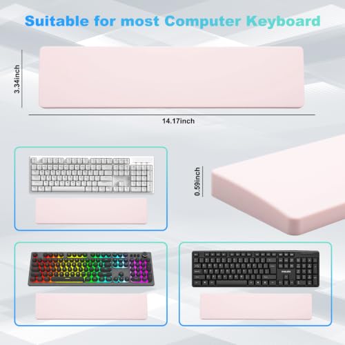 70% Keyboard Wrist Rest, Pink Gel Wrist Rest for Keyboard, Cute Ergonomic Wrist Rest for Keyboard 70% - color: Pink