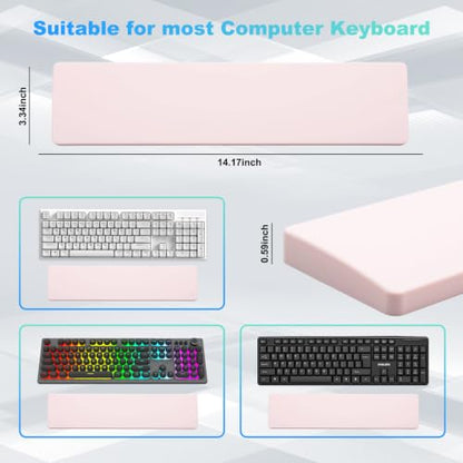 70% Keyboard Wrist Rest, Pink Gel Wrist Rest for Keyboard, Cute Ergonomic Wrist Rest for Keyboard 70% - color: Pink