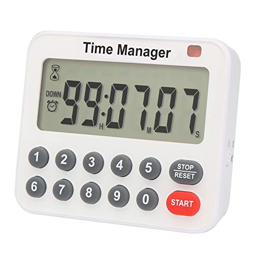 AIMILAR Magnetic Digital Kitchen Timer with Direct Numerical Keypad, Loud Alarm - 99Hr Countdown Count Up Timer for Cooking Baking Classroom, Batteries Included - color: Red-1