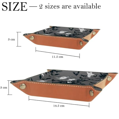 Halloween Bats Dice Tray PU Leather Dice Rolling Tray Folding Dice Holder for Dice Games, Like RPG, DND and Other Table Games - color: Multi 8