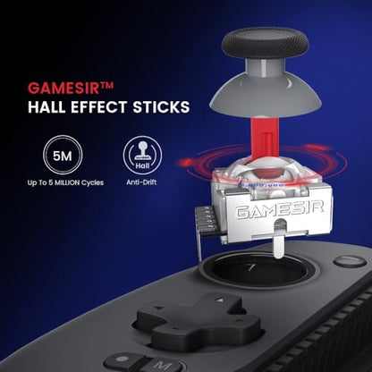 GameSir G8 Plus Bluetooth Mobile Game Controller for Switch & iOS & Android & Tablets, Wireless Gamepad with Hall Effect Joysticks/Hall Trigger, Play Minecraft, Genshin Impact, Call of Duty Mobile - size: G8 Plus