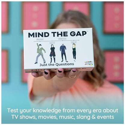 Spin Master Games Mind the Gap Just the Questions Family Trivia Game | 1000 New Generational Questions, Sparks Fun Family Conversations, Fun Choice for Family Game Night, 2+ Players, Ages 12+ - color: Multicolor