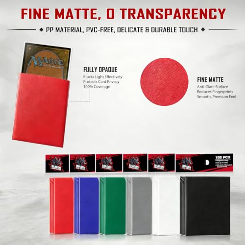 1200 Pack Matte Trading Card Sleeves Perfect for MTG Cards,12 Colour Card Sleeves Magic the Gathering,Standard Cards Fit for Baseball,TCG,Sports Cards