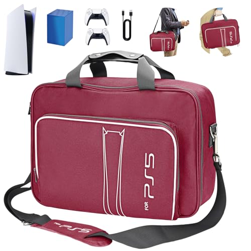 HUIJUTCHEN PS5 Travel Case - Shockproof & Waterproof, Fits PS5 Disc & Digital Edition, Holds Console, Controllers & Game Cards