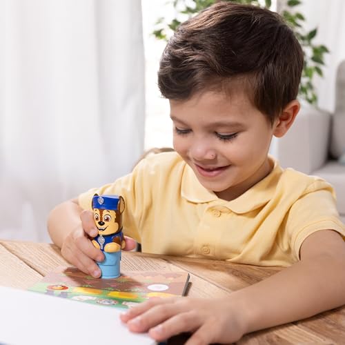 Melissa & Doug Sticker Wow! PAW Patrol Chase Stamper Toy and Activity Pad | 300 Surprise Stickers, PAW Patrol Chase Stamper, 24-Page Pad, Mess-Free Travel Toys, Arts & Crafts, Preschool Toys, Ages 3+ - size: 10.0 x 6.0 x 1.85