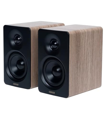 Edifier M60 Multimedia Speaker Bluetooth 5.3, 66W RMS, Hi-Res Audio & Hi-Res Wireless Audio, LDAC,3" Mid Bass & 1" Tweeter, USB-C & Aux Inputs, Compact Desktop Speaker – Classic Oak - color: Classic Oak