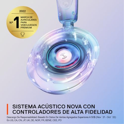 SteelSeries Arctis Nova 1P Multi-System Gaming Headset — Hi-Fi Drivers — 360° Spatial Audio — Comfort Design — Durable — Lightweight — Noise-Cancelling Mic — PS5/PS4, PC, Xbox, Switch - White - color: White