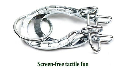 MAGIKON Traditional Brain Teaser, Classical Metal Horseshoe Puzzle Silver | Metal, silver finish, 4x2.5x1.5in, interlocking, logic puzzle, for kids adults, focus training