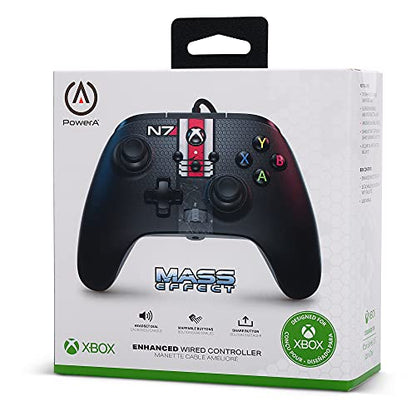 PowerA Enhanced Wired Controller for Xbox Series X|S - Mass Effect N7, Officially Licensed for Xbox - color: Mass Effect N7