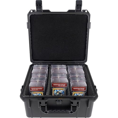 Graded Card Case Holds 106 PSA Slabs, Premium Storage Box - color: Black