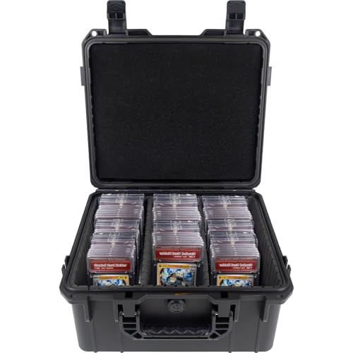 Graded Card Case Holds 106 PSA Slabs, Premium Storage Box - color: Black