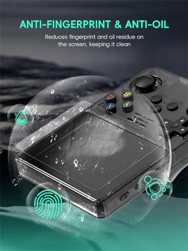 Storage Case with 2PCS Protective Film for R36S/R35S/RGB20S Handheld Game Console, Travel Carrying Bag Hard EVA Protective Cover Organizer with 2 Keycaps (White Set) - color: White Set