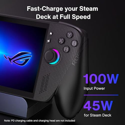iVANKY Upgraded 10-in-1 Docking Station for Steam Deck OLED/ASUS ROG Ally X | 4K@144Hz Dock for ROG Xbox Ally X(2025)/Lenovo Legion GoS/ MSI Claw, HDMI 2.1, 1Gbps Ethernet, 5*USB-A 3.0, 100W Charge - color: Tarnish