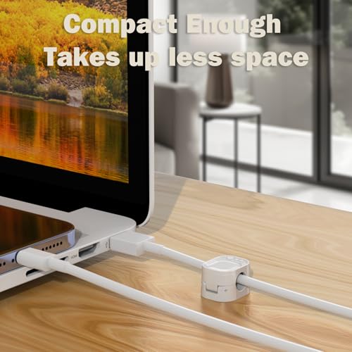 Cord Organizer 6 Pack Magnetic Cable Clips Smooth Adjustable 1s Lock Cable Management Clips Adhesive Wire Holder Keeper Organizer for Car Home Office Desk Accessory