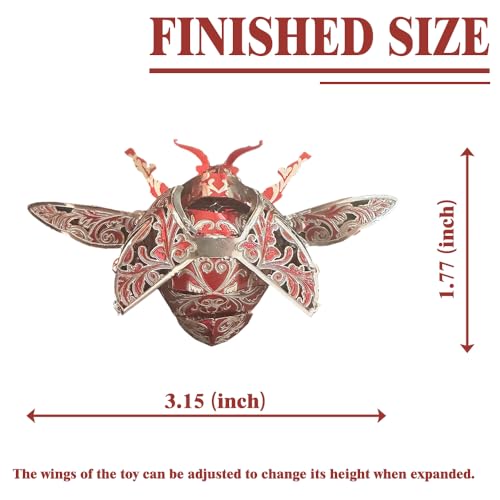 3D Metal Puzzles for Adults,Cute Red Ladybug 3D Model Building Puzzle Kits,Insect Animal Themed Design,Brain Teaser DIY Puzzle Crafts Kits Creative Ornament,Need Assembly (Ladybug) - color: Ladybug