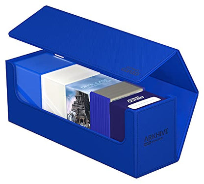 Ultimate Guard Arkhive 400+, Deck Case for 400 Double-Sleeved TCG Cards, Blue, Compatible with Boulders, Magnetic Closure & Microfiber Inner Lining - color: Blue, size: 400+