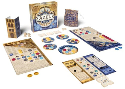 Asmodee Azul Duel Board Game - Competitive Head-to-Head Tile-Placement Strategy Game, Stunning Mosaic Art and Quick Gameplay for Kids & Adults, Ages 8+, 2 Players, 30-45 Minute Playtime | Competitive Head-to-Head Tile-Placement Strategy Game, Stunning Mos