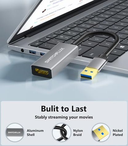 USB to HDMI Adapter,[Gold-Plated & Metal Shell] USB A Male to HDMI Female Convert for Monitors,USB 3.0 to HDMI Support Windows,mac OS - Driver Installation Required - size: 5.9inch