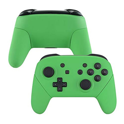 eXtremeRate Green Faceplate Backplate Handles for Nintendo Switch Pro Controller, Soft Touch DIY Replacement Grip Housing Shell Cover for Nintendo Switch Pro - Controller NOT Included - color: Green