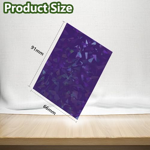 100 Count Purple Card Sleeve for Trading Cards, Perfect Fit Shiny MTG Card Sleeves, Holographic Card Sleeves Fit for Magic, Photocard, TCG, Baseball/Sports Cards, Yugioh Card, Game Card 66 * 91 mm - color: Purple