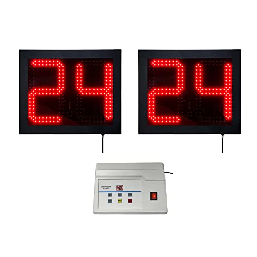 2 Units 14S/24S Basketball Shot Clock & Controller,Support 0-99 Seconds Custom Countdown Timer,Portable Shot Clock with Buzzer,Plug in(Shot Clock) - style: Shot Clock