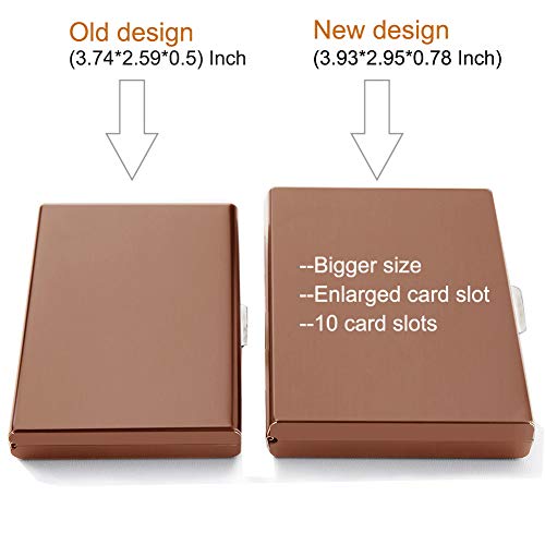 RFID Credit Card Holder Protector Metal Credit Card Wallet Business Card Holder for Men Women Gift Box Package (Copper) - color: 01 Copper