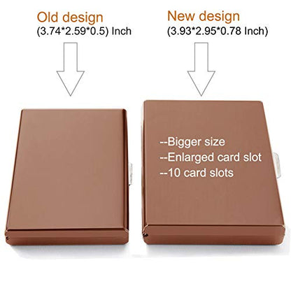 RFID Credit Card Holder Protector Metal Credit Card Wallet Business Card Holder for Men Women Gift Box Package (Copper) - color: 01 Copper