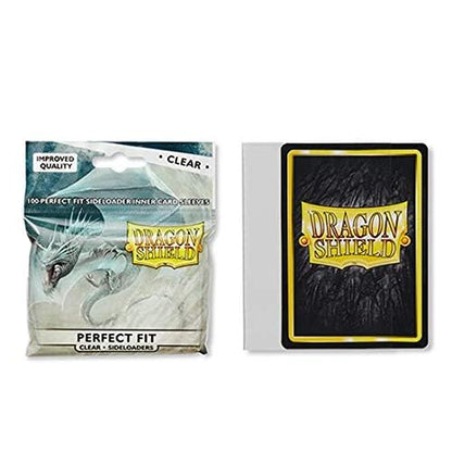 5 Packs Dragon Shield Inner Sleeve Sideloader Clear Standard Size 100 ct Card Sleeves Value Bundle! - color: Side Loader Clear